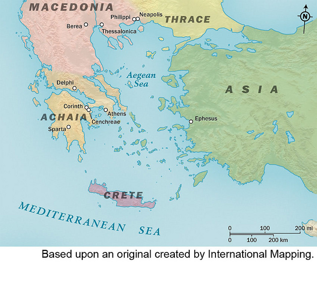 Pauline Cities around the Aegean Sea